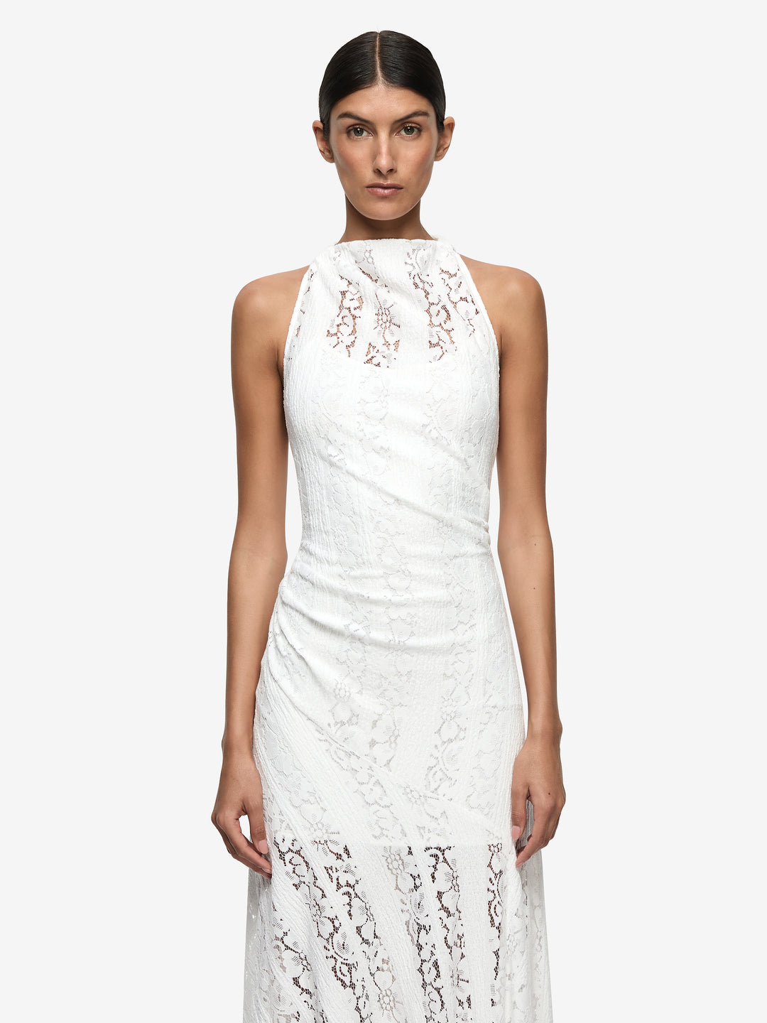 HENRIETTA HIGH NECK MAXI DRESS - WHITE BEC + BRIDGE US HENRIETTA HIGH NECK MAXI DRESS - WHITE BEC + BRIDGE US