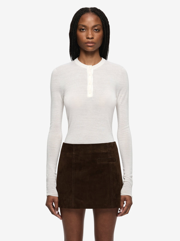 RUE LONG SLEEVE TOP - IVORY