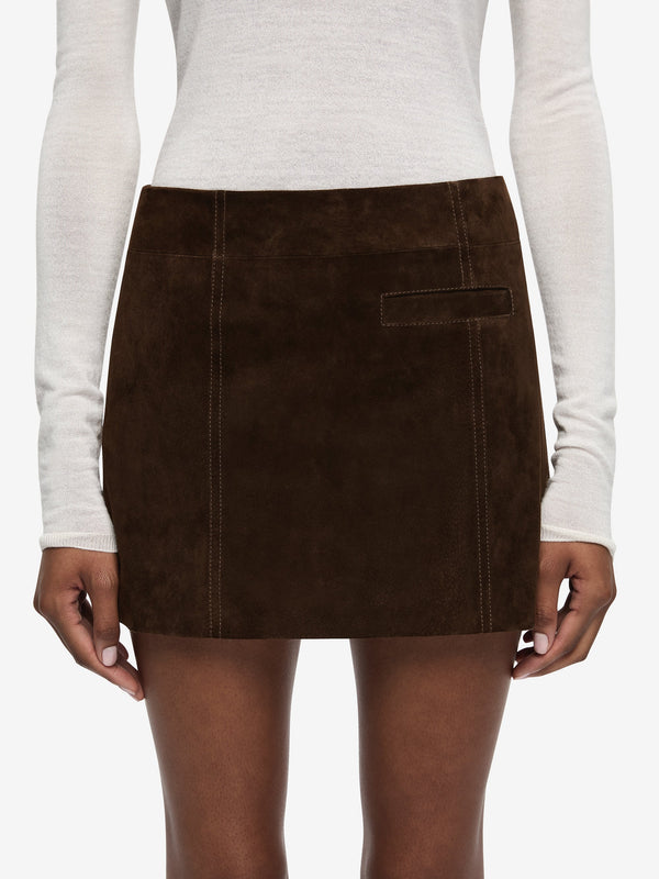 HUNTER MINI SKIRT - DARK CHOCOLATE
