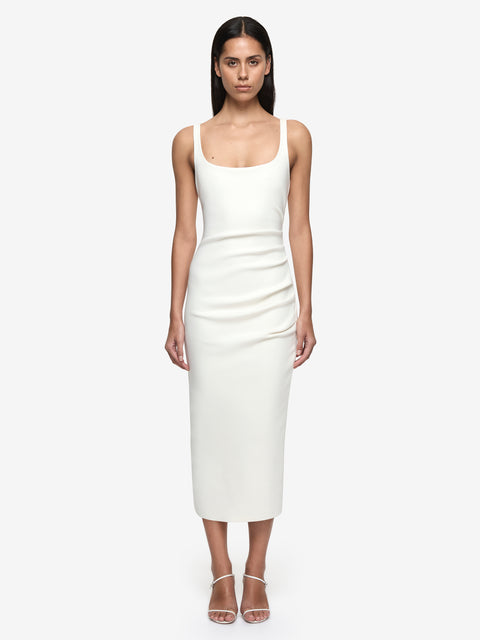 BE MINE SQUARE NECK DRESS - IVORY