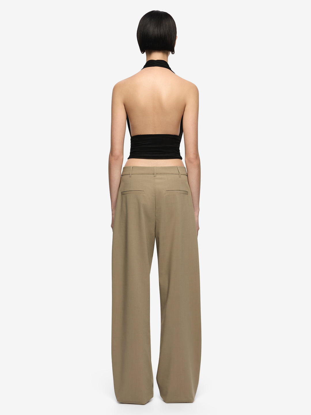 IRIS HALTER TOP  - BLACK