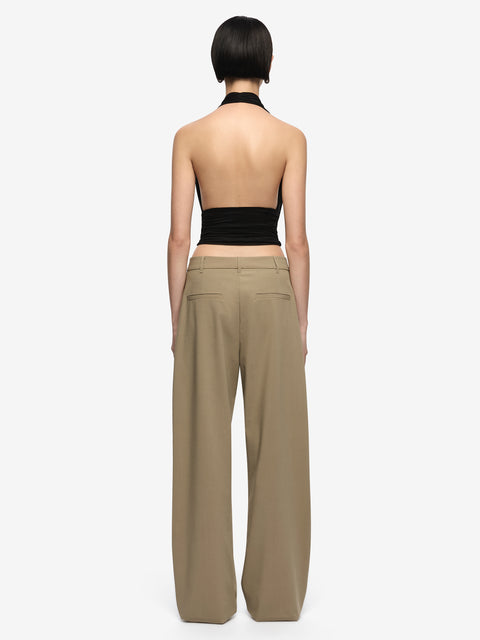 IRIS HALTER TOP  - BLACK