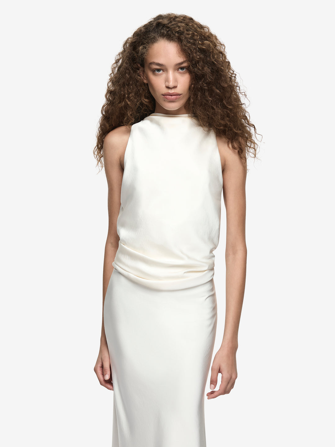 DAKOTA COWL NECK MAXI DRESS - CREAM