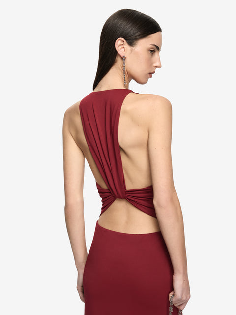 THALIA V MAXI DRESS - SYRAH