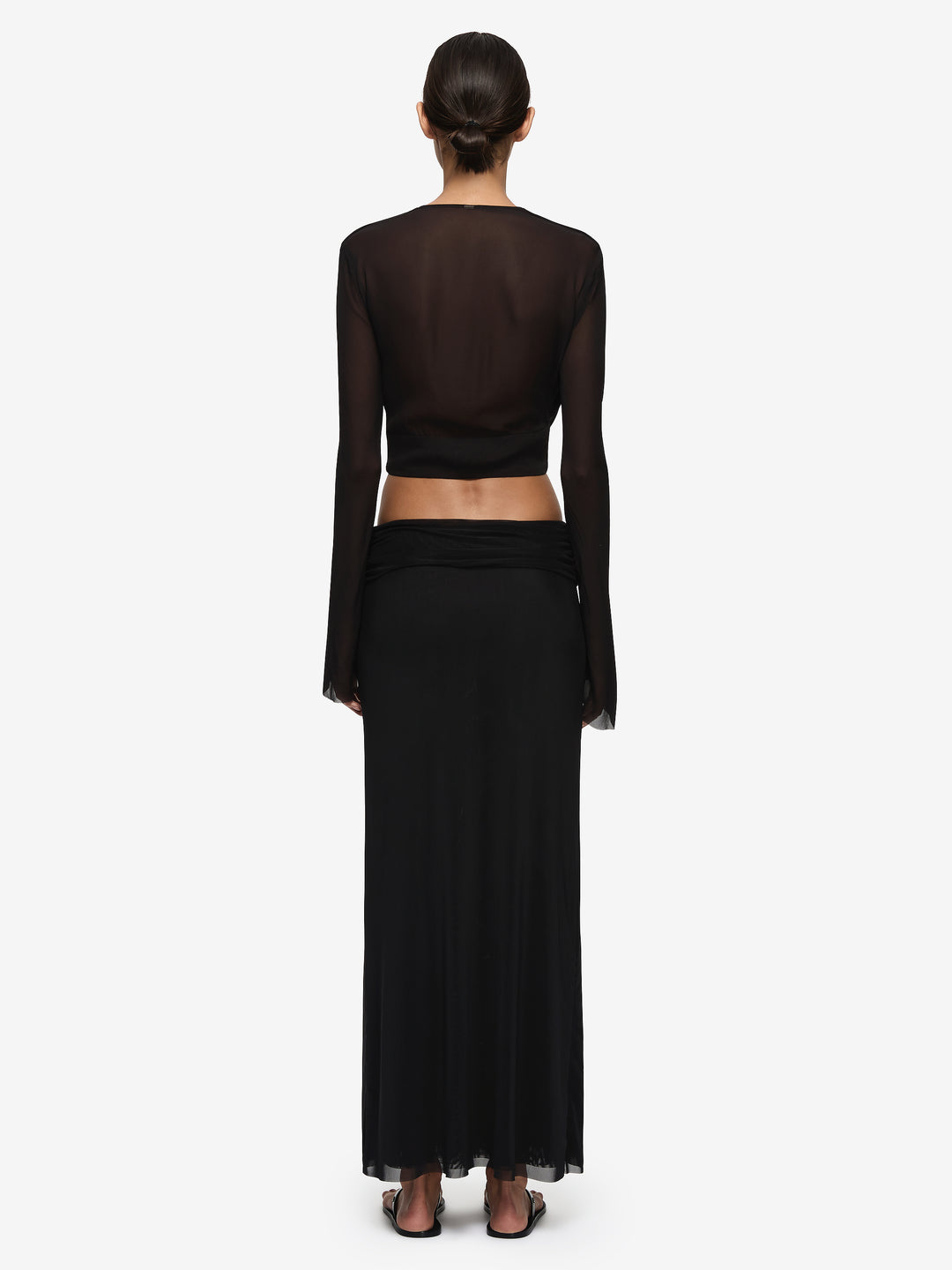 ISABELLA LONG SLEEVE TOP - BLACK