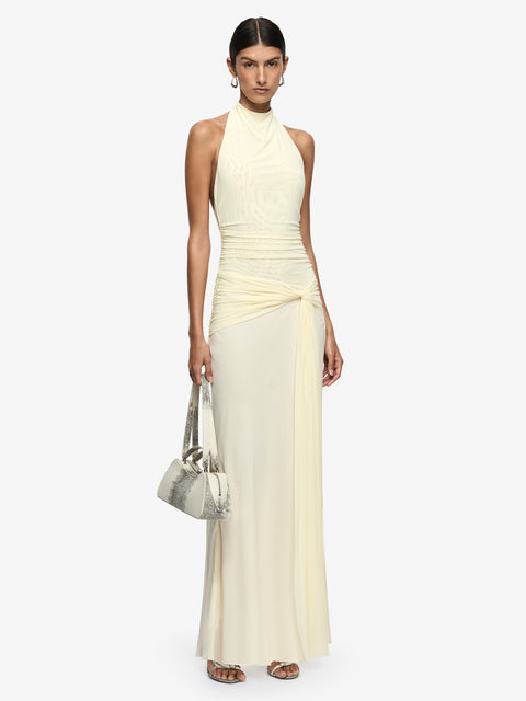 JASMIN HALTER DRESS - LEMON SORBET
