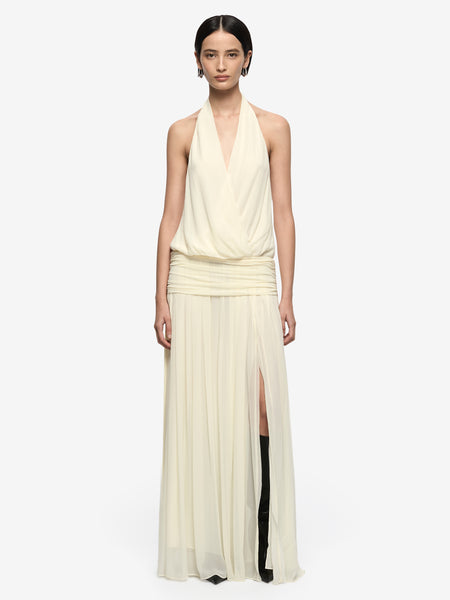 Henrietta Long Sleeve Gown - White