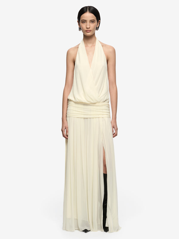 JASMIN V MAXI DRESS - LEMON SORBET