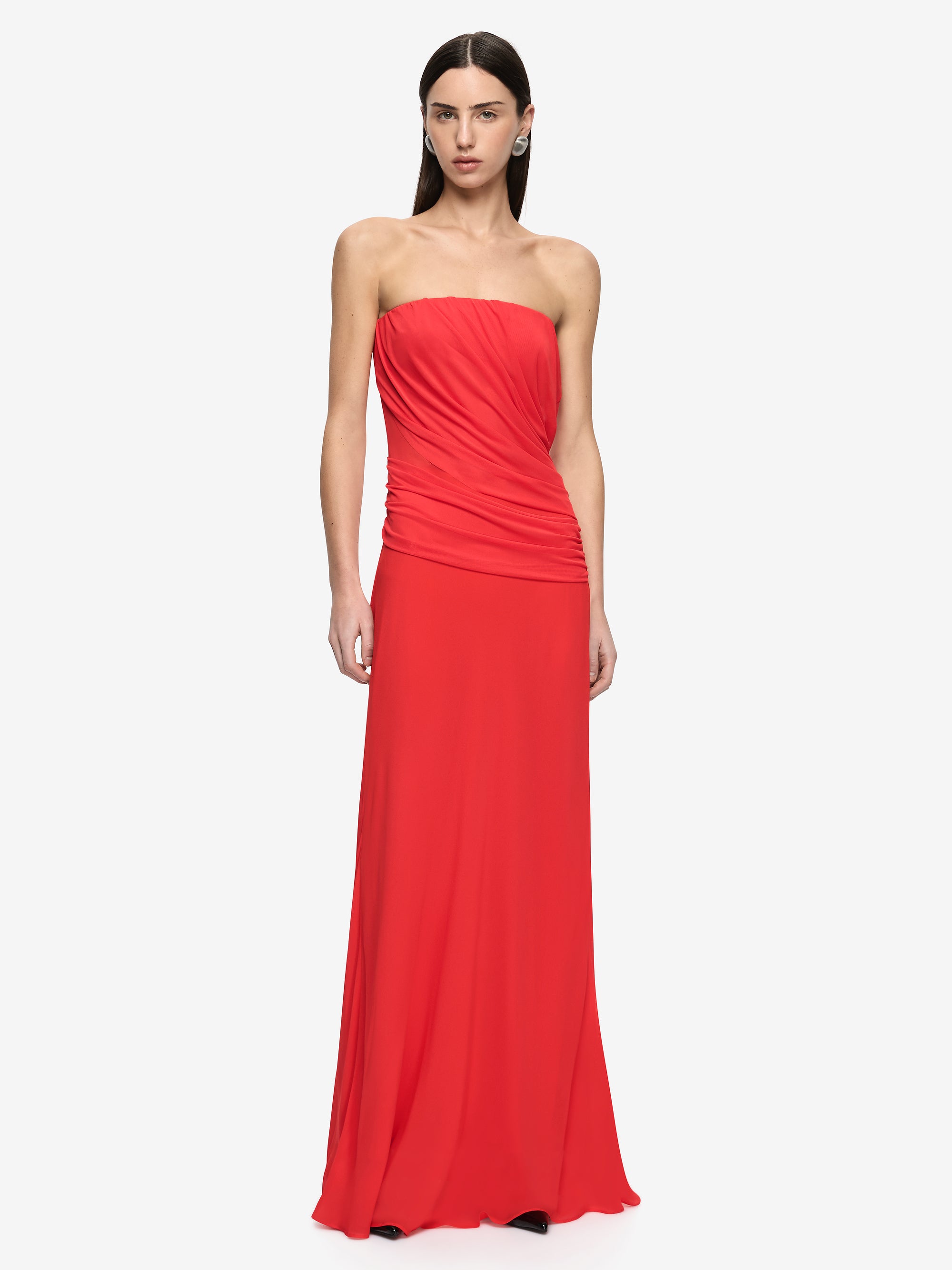 XANTHI STRAPLESS MAXI DRESS - FLAME – BEC + BRIDGE US