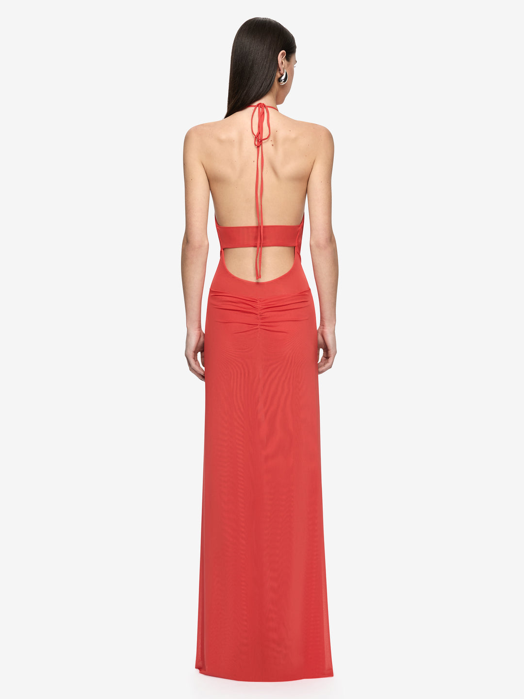 XANTHI V NECK MAXI DRESS - FLAME