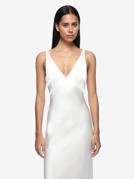 verona cowl dress ivory luxe satin Moon Dance in Maxi dress