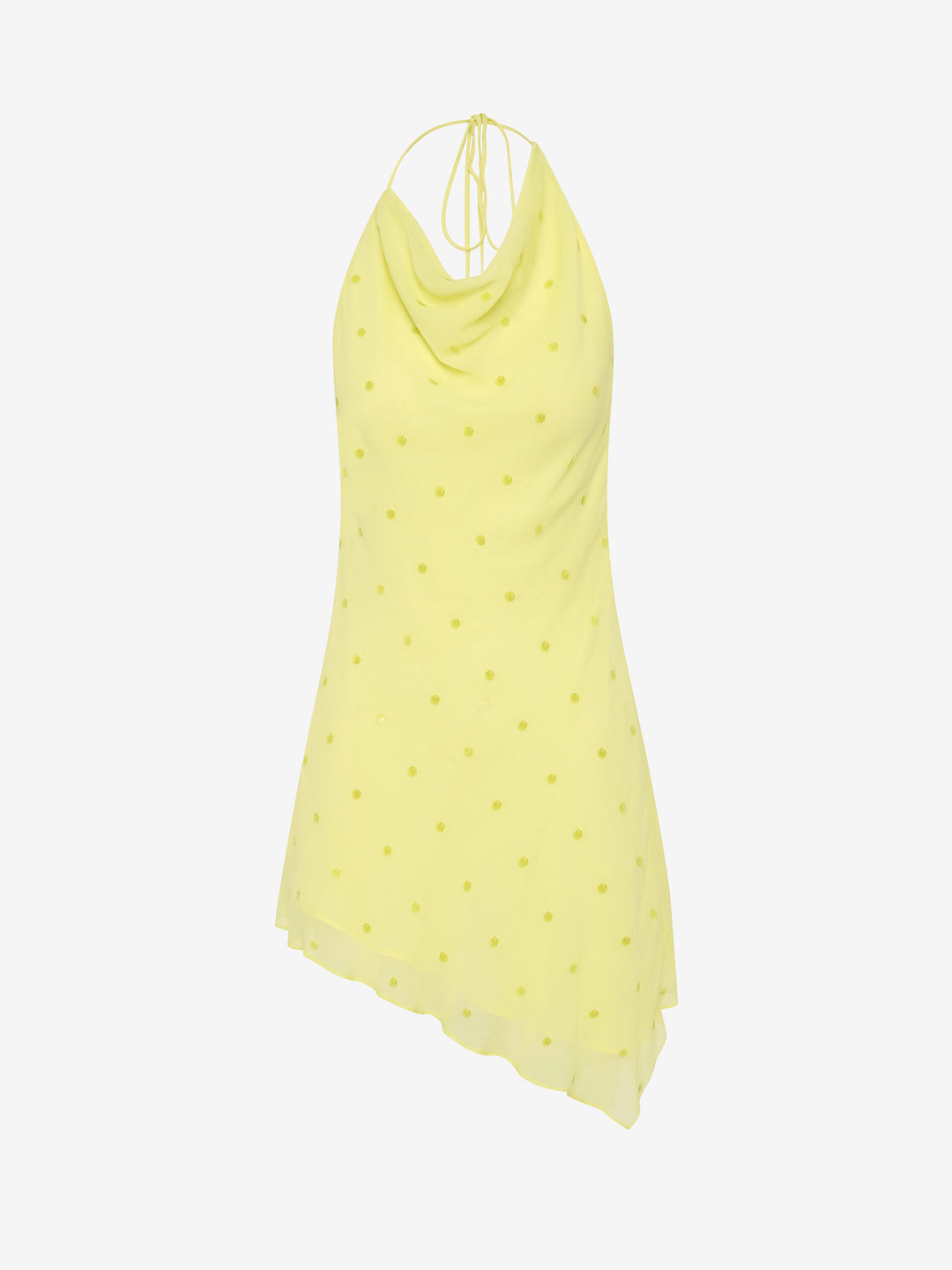 SOLACE HALTER MINI DRESS - CITRUS