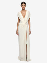 LEIA DRAPE GOWN - BUTTERCREAM