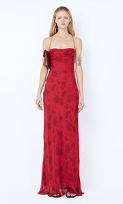 RUBY SLIP MAXI DRESS - CHERRY FLORAL