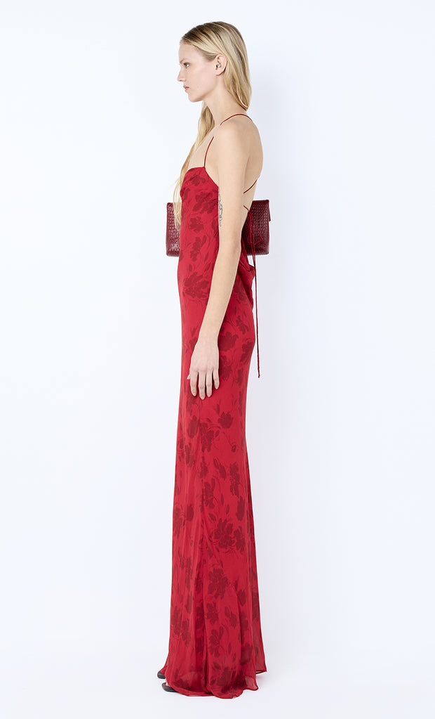 RUBY SLIP MAXI DRESS - CHERRY FLORAL