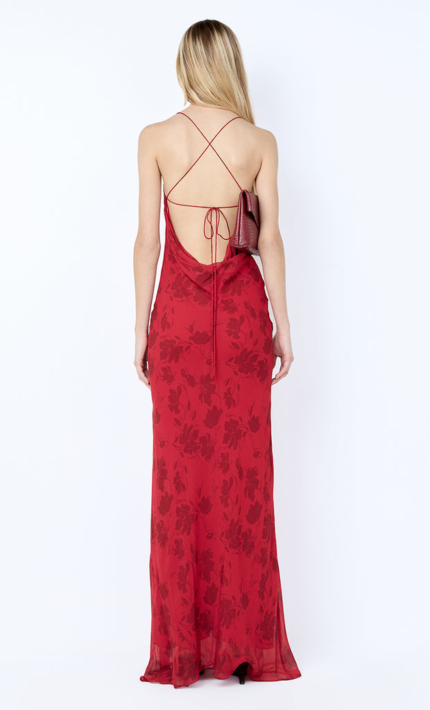 RUBY SLIP MAXI DRESS - CHERRY FLORAL