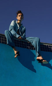 DUSTIN OVERSIZED SHIRT - SPLICED DENIM