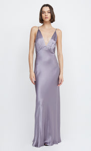 LORELAI V MAXI DRESS - LAVENDER ASH