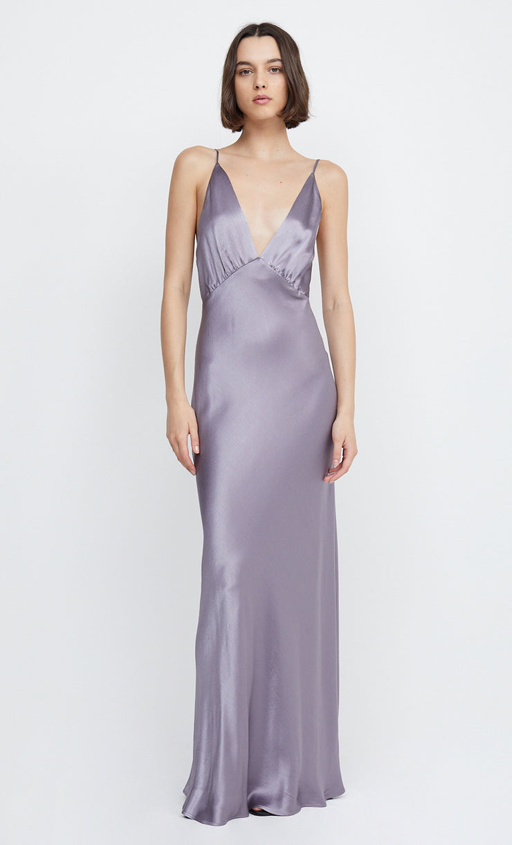 LORELAI V MAXI DRESS - LAVENDER ASH