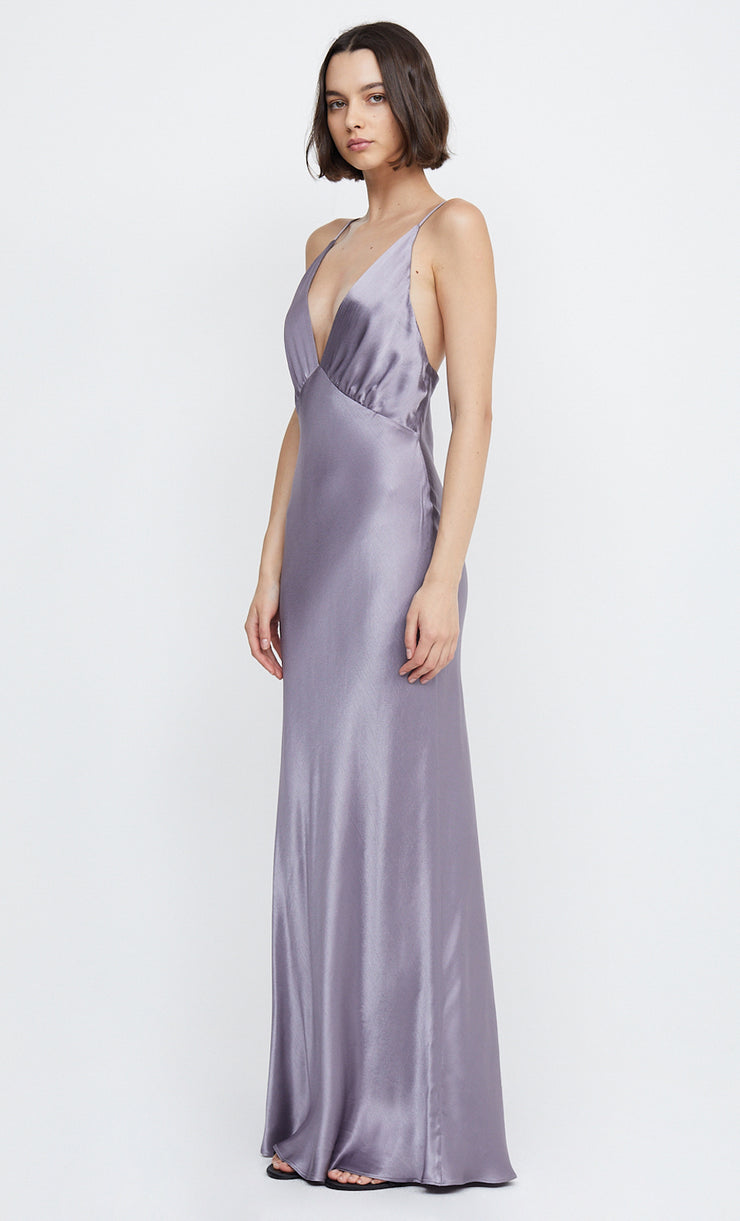 LORELAI V MAXI DRESS - LAVENDER ASH
