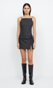 TALI BELTED MINI DRESS - CHECK
