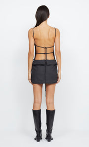 TALI BELTED MINI DRESS - CHECK