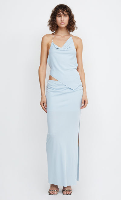 LEXIE HALTER TOP - ICE BLUE