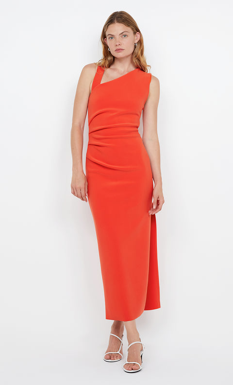 LETTY MIDI DRESS - FIRE RED