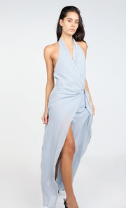 SONEVA WRAP DRESS - CLOUD BLUE