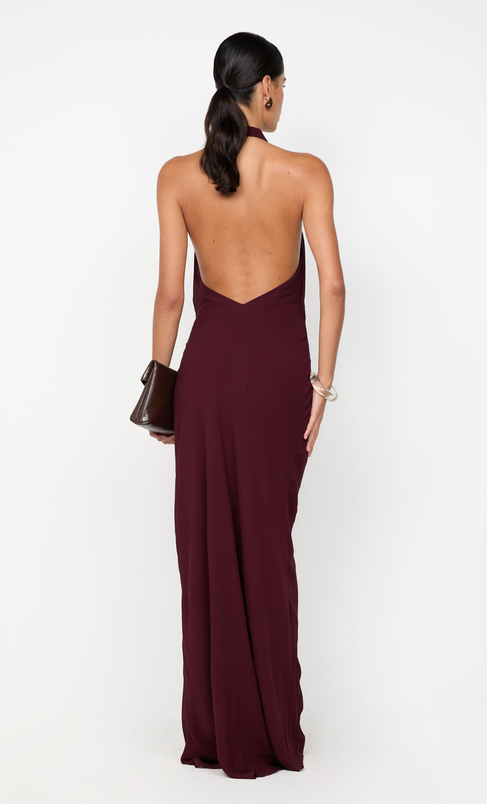 SONEVA WRAP DRESS - PLUM