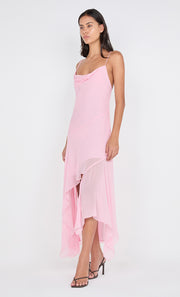 TALLIS ASYM DRESS - POWDER PINK