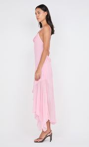 TALLIS ASYM DRESS - POWDER PINK
