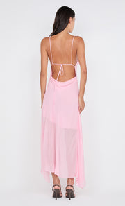 TALLIS ASYM DRESS - POWDER PINK
