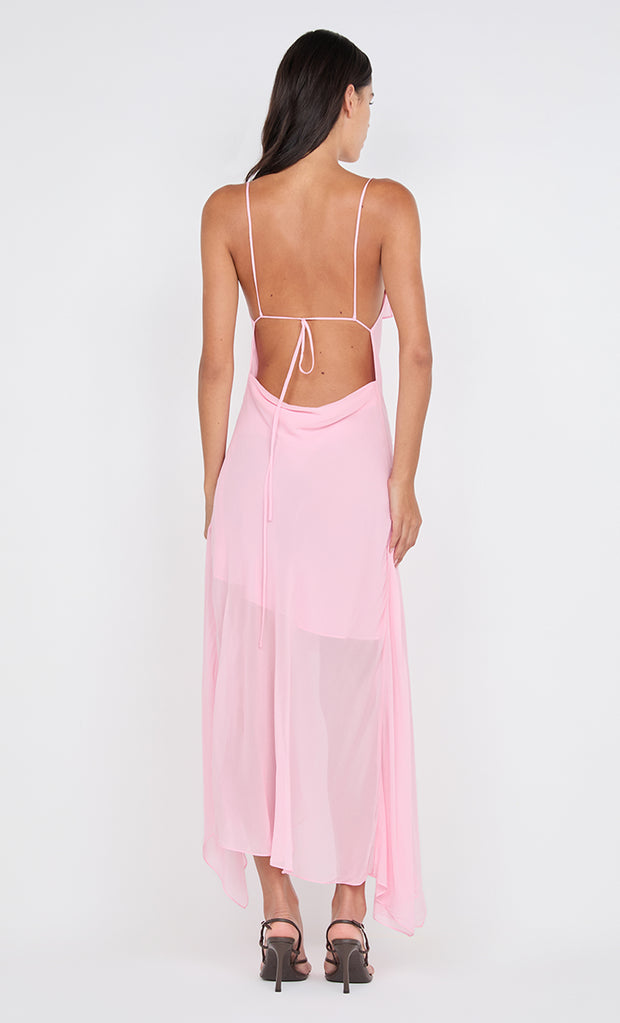 TALLIS ASYM DRESS - POWDER PINK