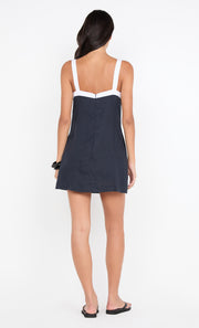 ELYCE MINI DRESS - INK/WHITE