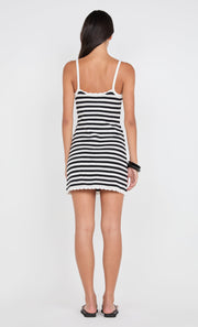LEXI MINI DRESS - BLACK/WHITE STRIPE