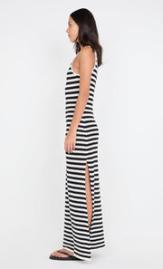 LEXI TANK MAXI DRESS - BLACK/WHITE STRIPE