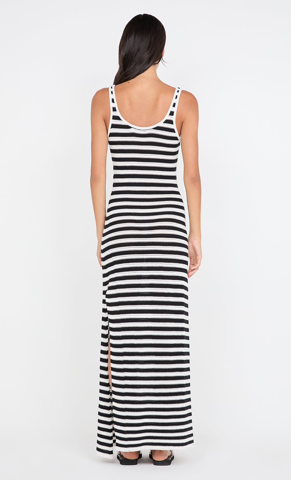 LEXI TANK MAXI DRESS - BLACK/WHITE STRIPE