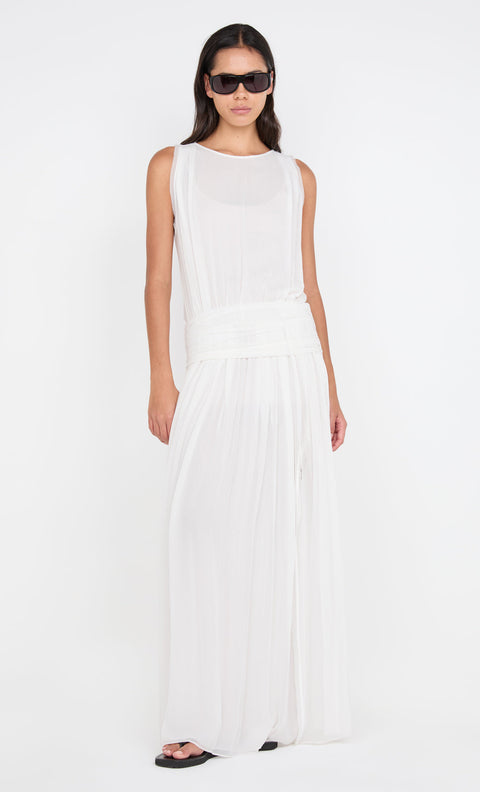 RHONE DROP WAIST DRESS - IVORY