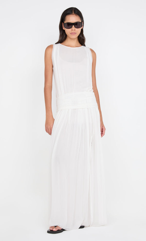 RHONE DROP WAIST DRESS - IVORY