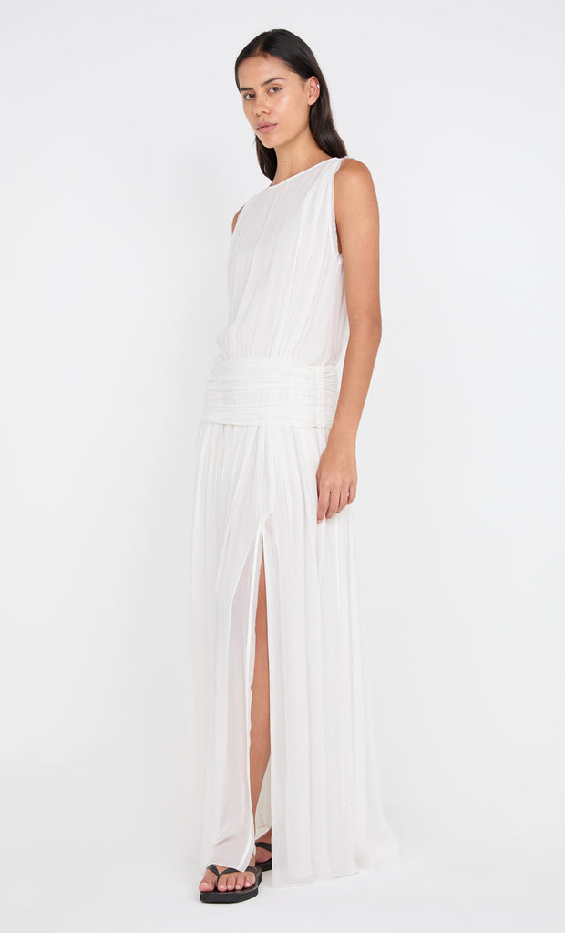 RHONE DROP WAIST DRESS - IVORY