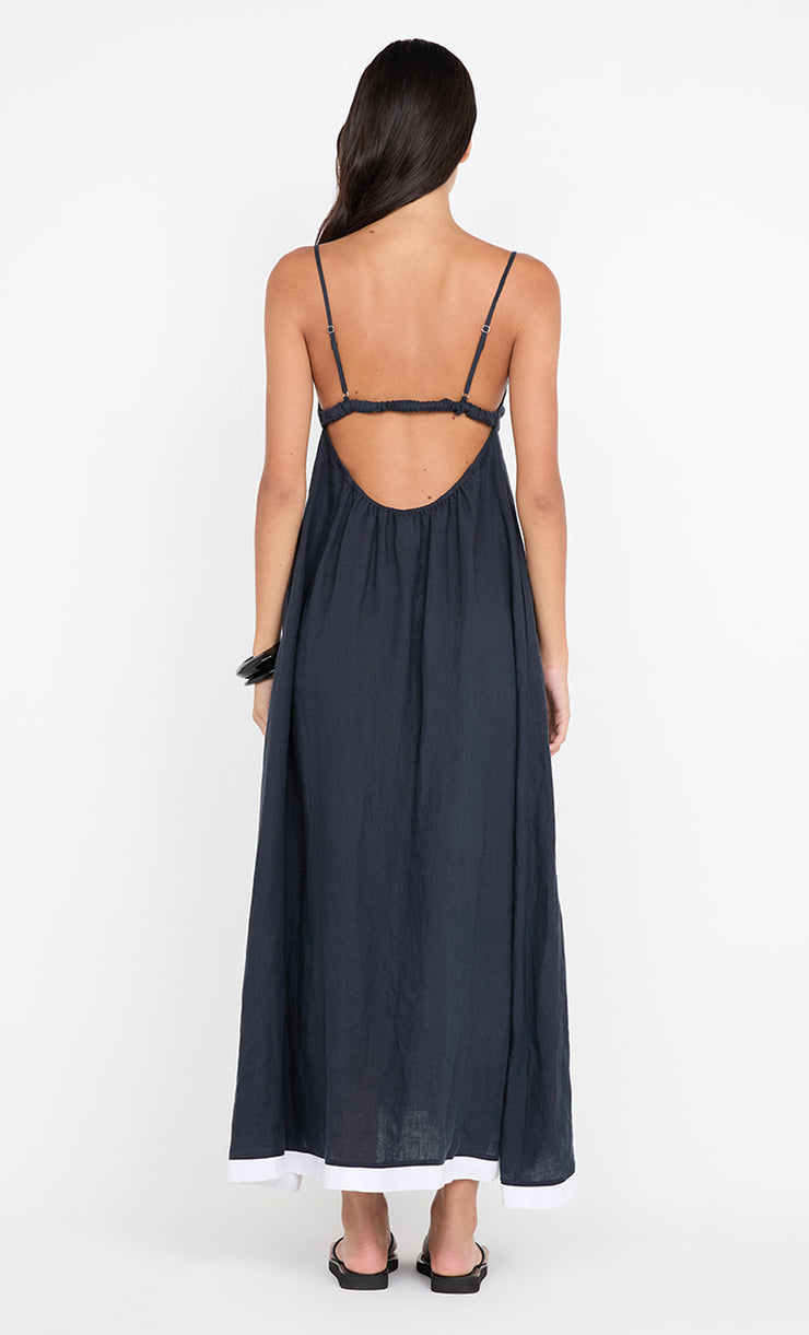 ELYCE MAXI DRESS - INK/WHITE