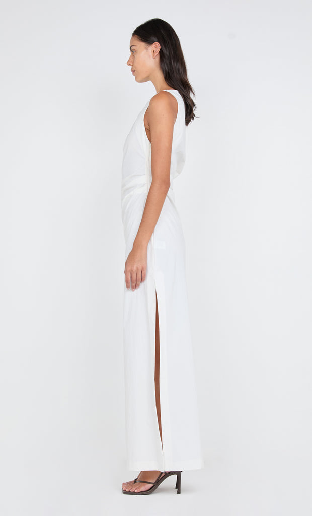 ANGELINA ASYM MAXI DRESS - IVORY