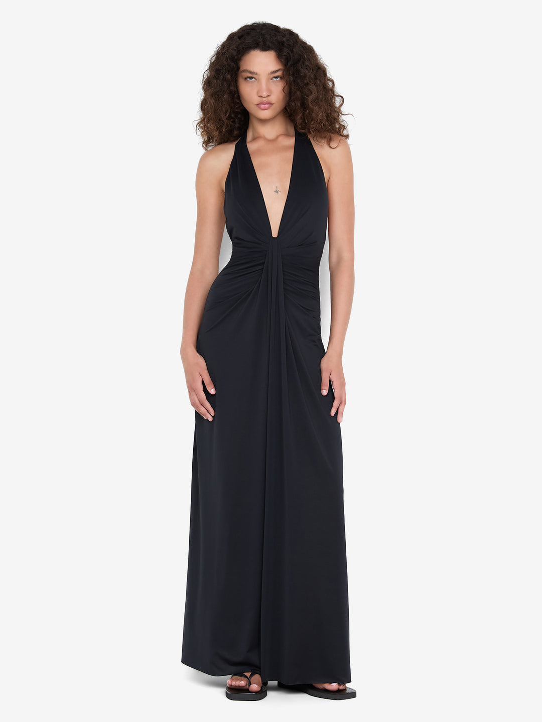 Tillie Drape Maxi Dress in Black - BEC + BRIDGE BEC + BRIDGE US Tillie Drape Maxi Dress in Black - BEC + BRIDGE BEC + BRIDGE US