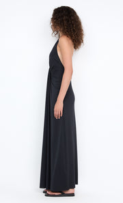 TILLIE DRAPE MAXI DRESS - BLACK