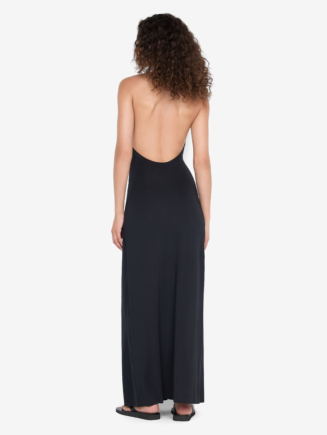 Tillie Drape Maxi Dress in Black
