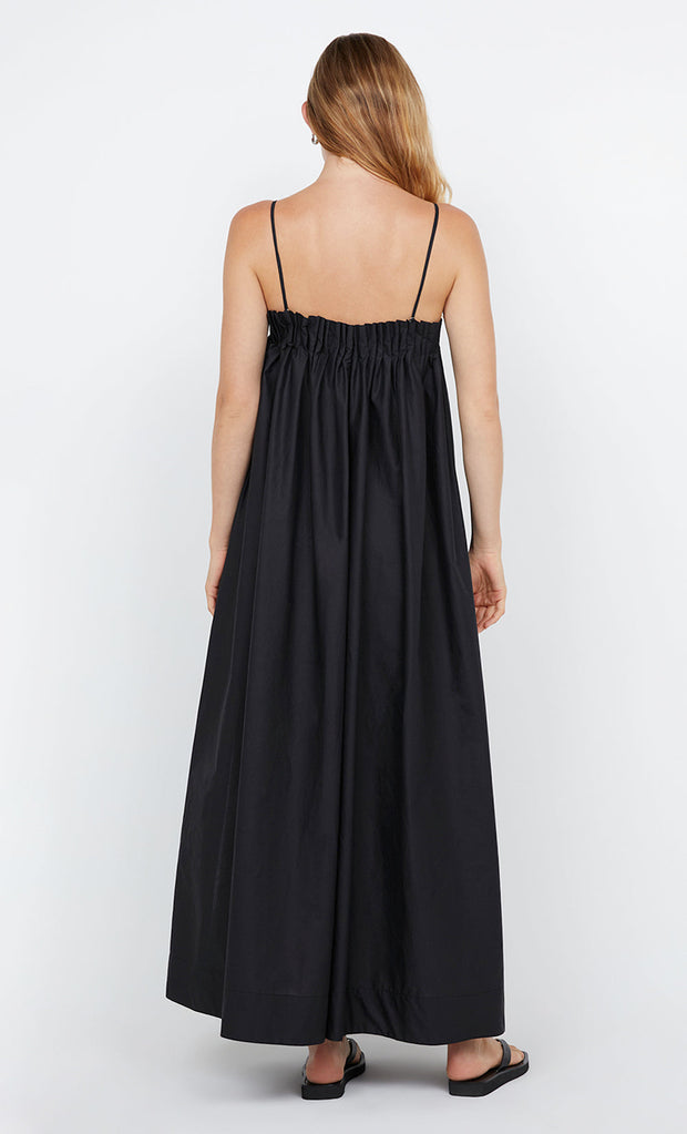 ALUCA PINTUCK MAXI DRESS - BLACK