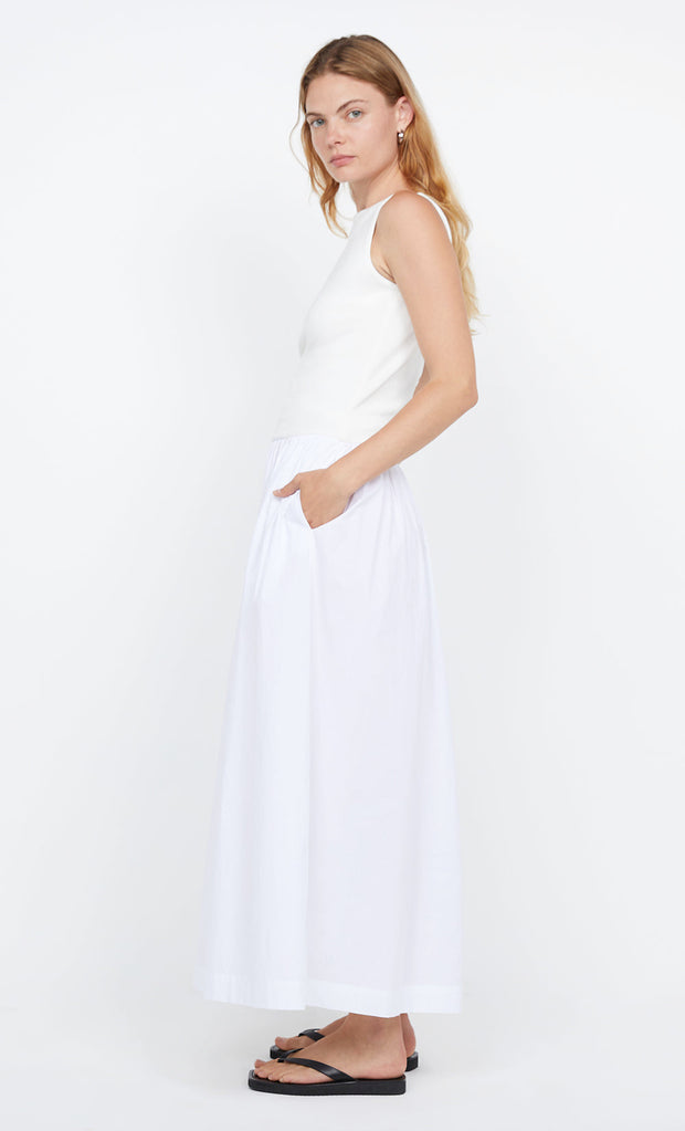 FREYA BOAT NECK DRESS - IVORY