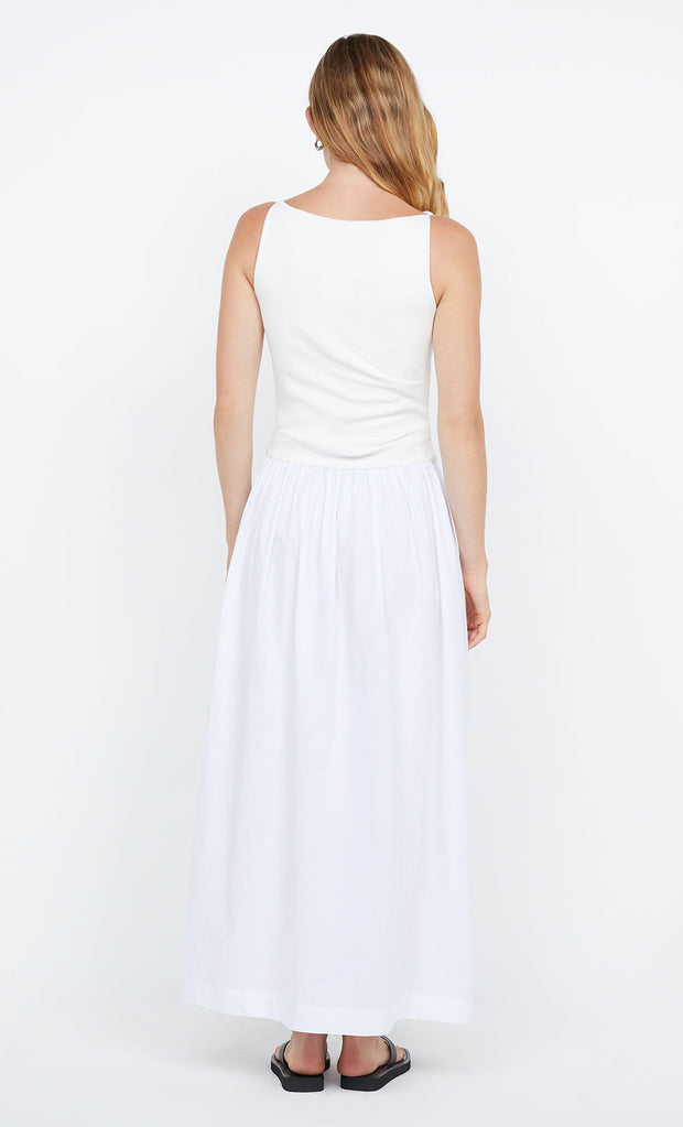 FREYA BOAT NECK DRESS - IVORY