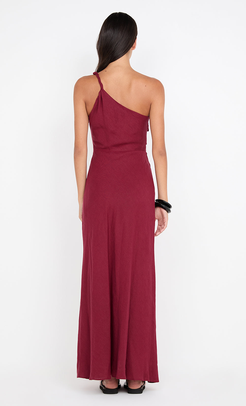 MELANIE ASYM MAXI DRESS - PLUM